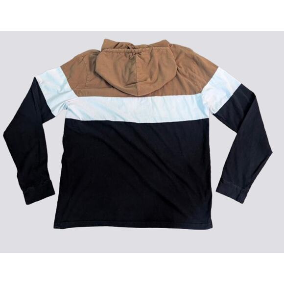 Denim & Flower Colorblock Jersey Cotton Hoodie - L - Picture 2 of 4